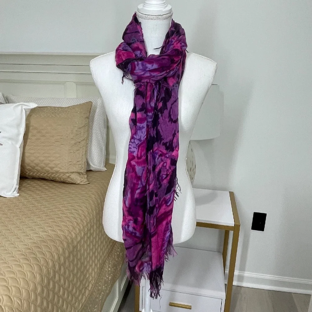 Purple and Pink Multi Color Scarf - Picture 2 of 7
